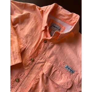 Bimini Bay Fishing Shirt Mens Size Large Vented Short Sleeve Bass Fishing Button